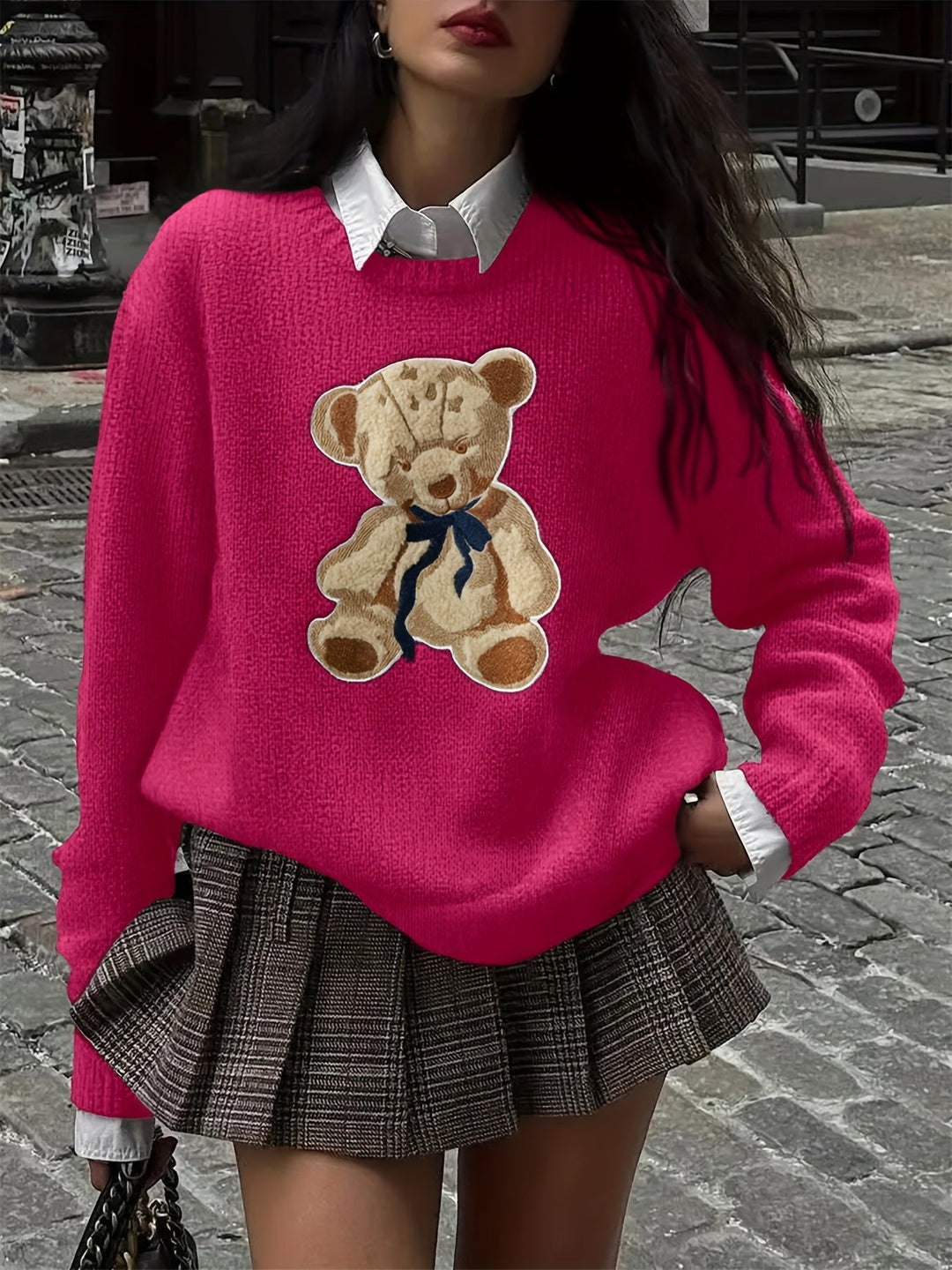 טדי™ | סוודר פולו עם דובון חמוד