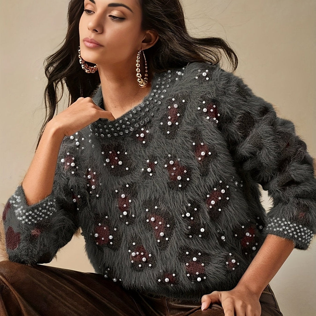 ליאו™ | סוודר אוברסייז מנומר אלגנטי