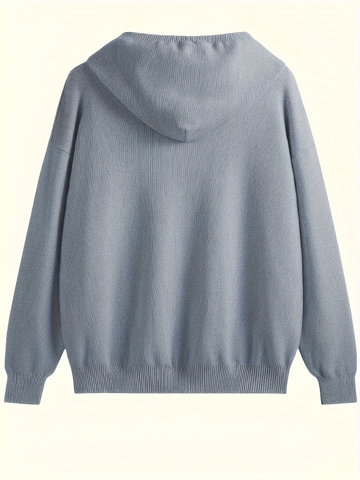 בורגונדי™ | ג’קט עם קפוצ’ון וסגר רוכסן מלא