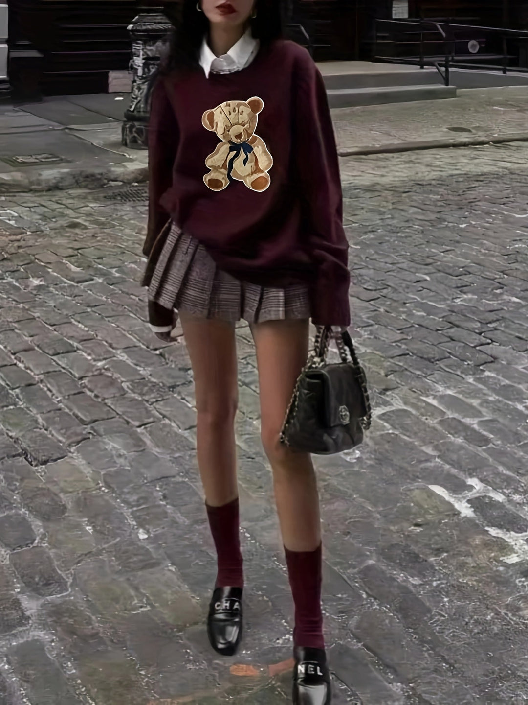 טדי™ | סוודר פולו עם דובון חמוד