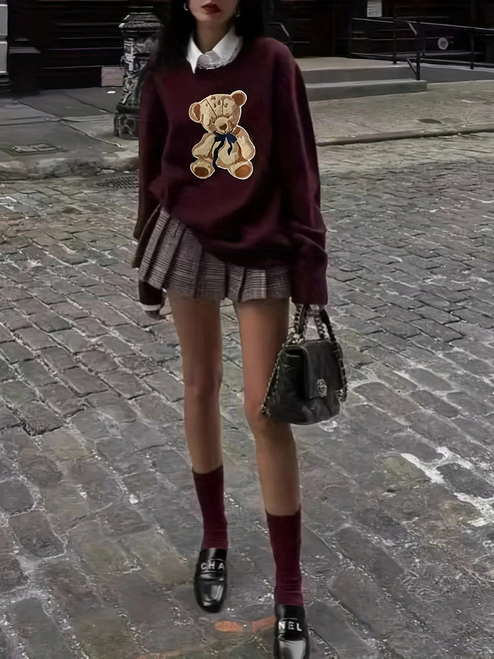 טדי™ | סוודר פולו עם דובון חמוד