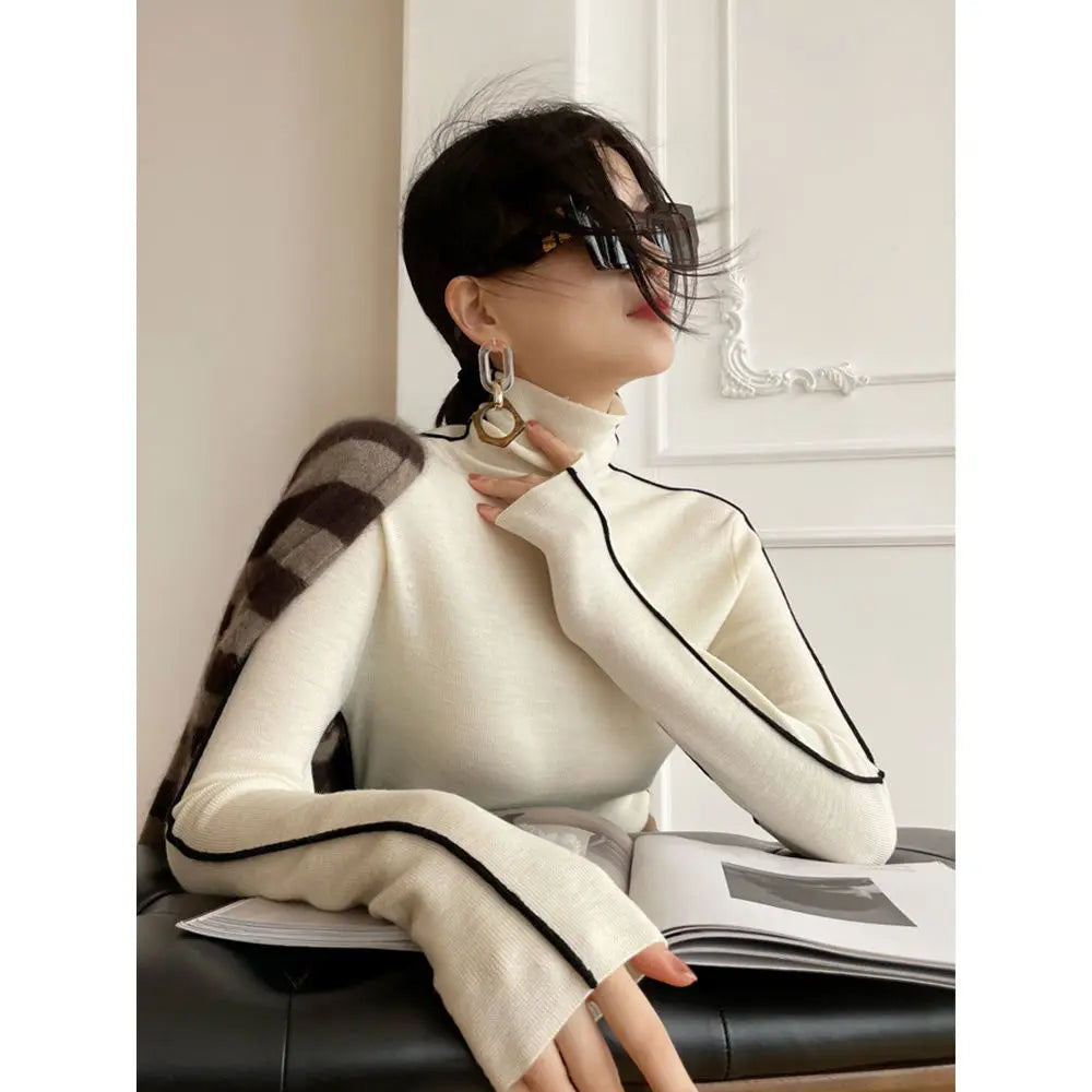 יערה – סוודר אלגנטי עם צווארון גבוה