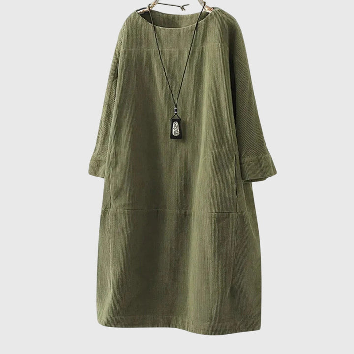 גרייס - שמלת מידי רפויה מוּשְׁתַלָּב