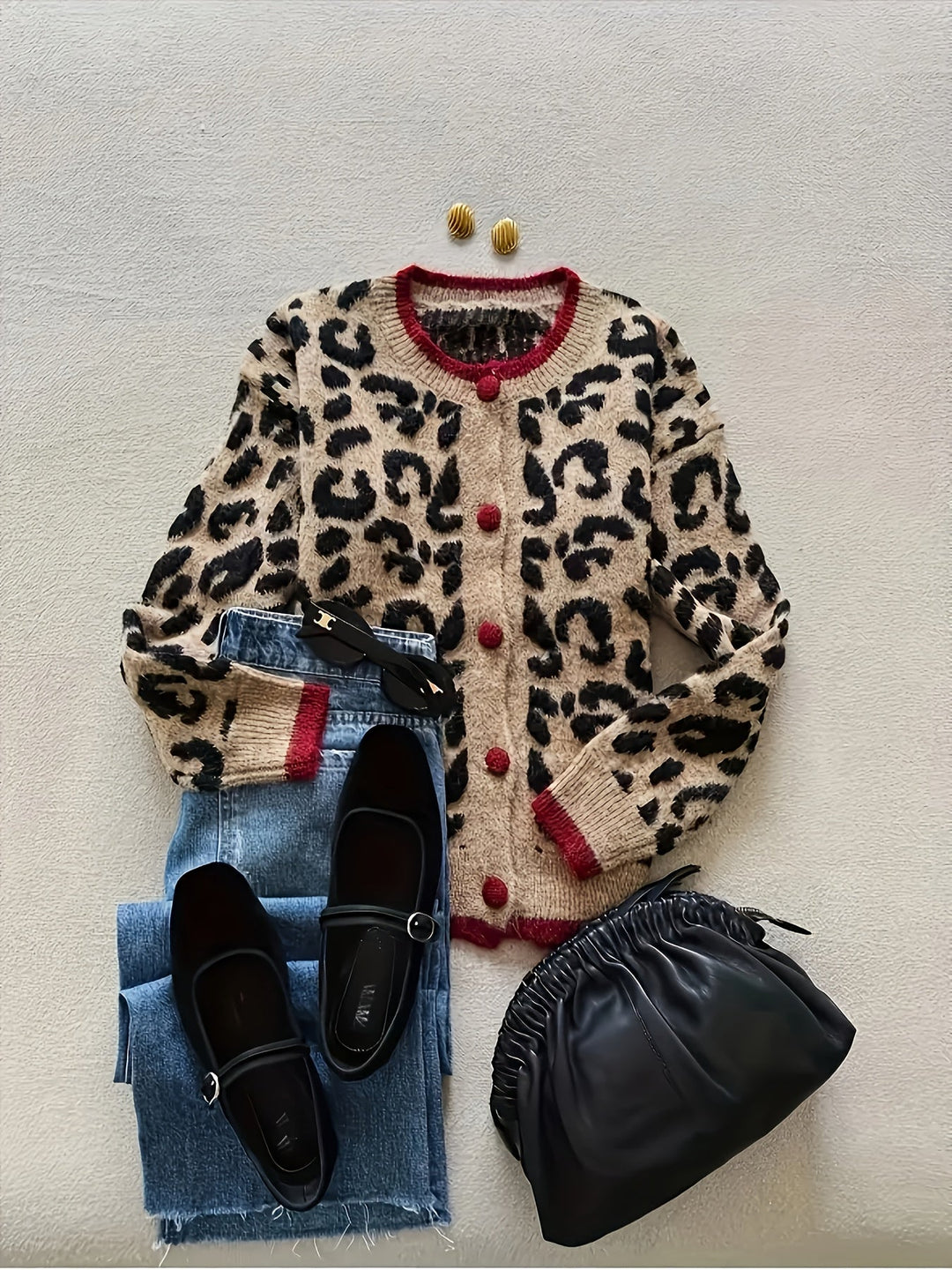 ליאו™ | קרדיגן מנומר עם כפתורים