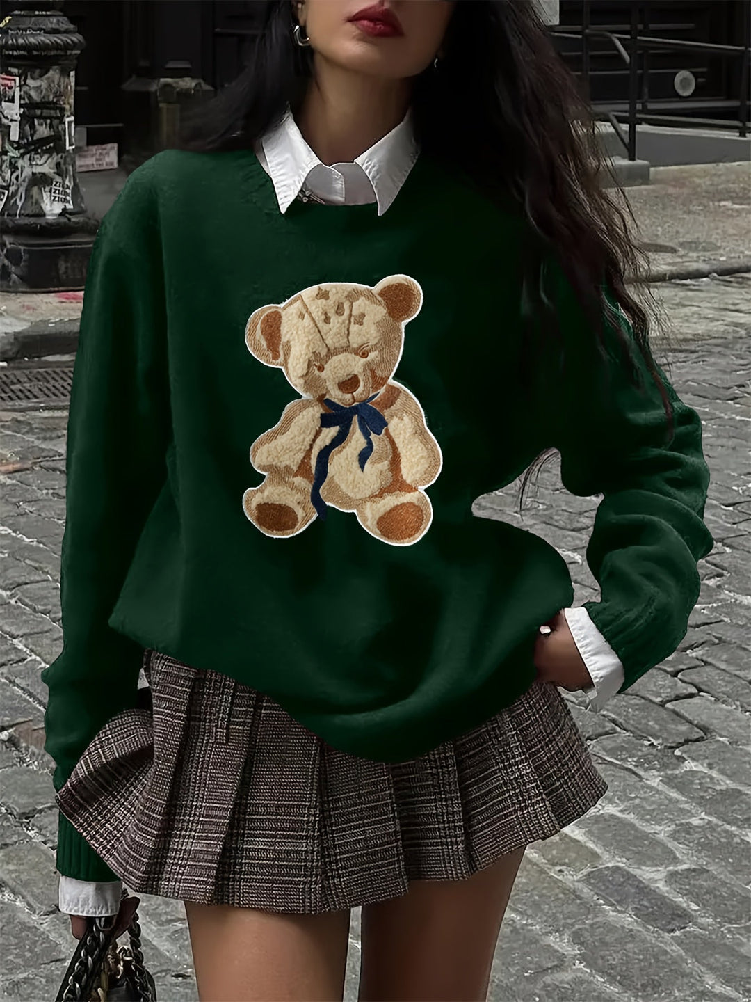 טדי™ | סוודר פולו עם דובון חמוד