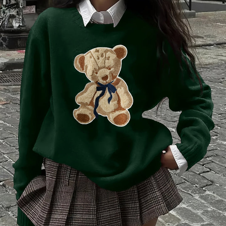 טדי™ | סוודר פולו עם דובון חמוד