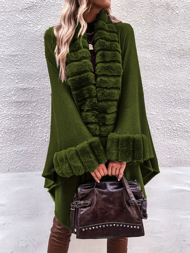 לוקסורי™ | קרדיגן עם בטנת פרווה ומפתח V