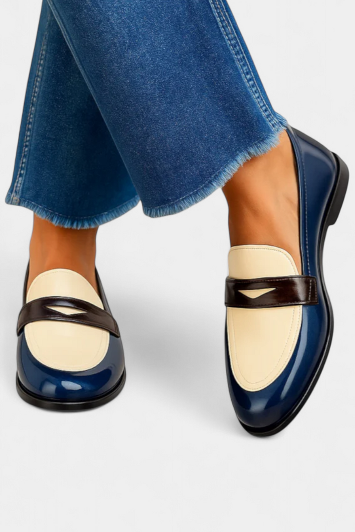 מוקסינים דו-גווניים בעיצוב קלאסי לנוחות מקסימלית