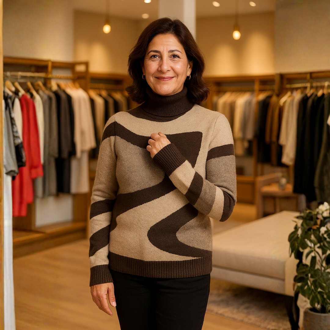 סיגל – סוודר טרטל־נק אמנותי